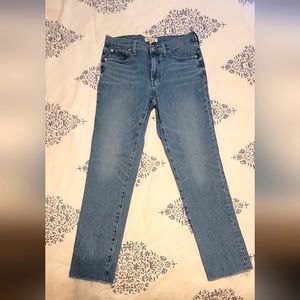 Madewell Raw-Hem Mid-rise Perfect Vintage Jeans Size 27 Tall